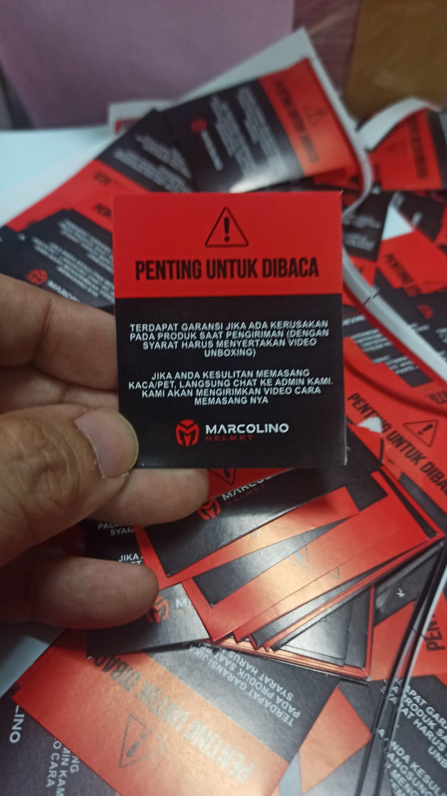 Hangtag Marcolino - Percetakan Jakarta Barat